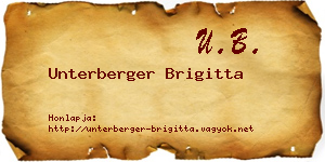 Unterberger Brigitta névjegykártya